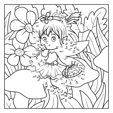 Numbers game (little fairy with a basket of fruit)