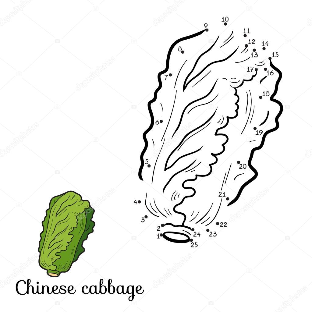 Numbers game: fruits and vegetables (chinese cabbage)