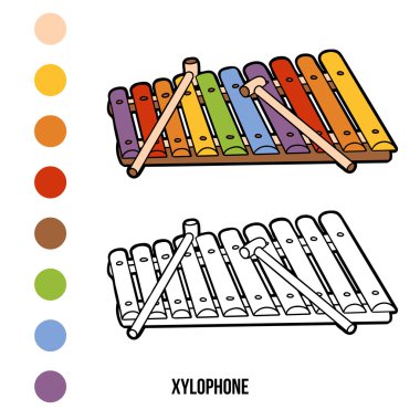 Boyama kitabı: müzik aletleri (ksilofon)