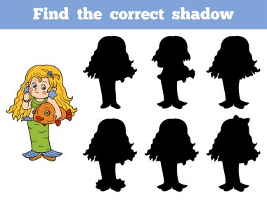 Doğru gölge bulmak: Halloween karakterler (kız deniz kızı)