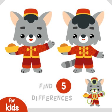 Tatlı çizgi film kedisi ve Tet 'in sembolü olarak altın tekne. Anaokulu ve anaokulu çocukları için farklılıkları belirle. Çocuk eğitim projeleri için festival tasarımı olan yeni ay karakteri