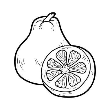 Çocuklar için boyama kitabı: meyve ve sebze (ugli)