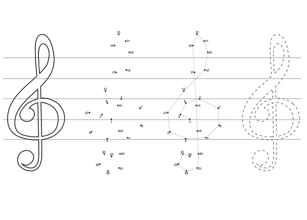 Jeux éducatifs vectoriels pour les enfants : jeu de nombres, connecter le d — Image vectorielle