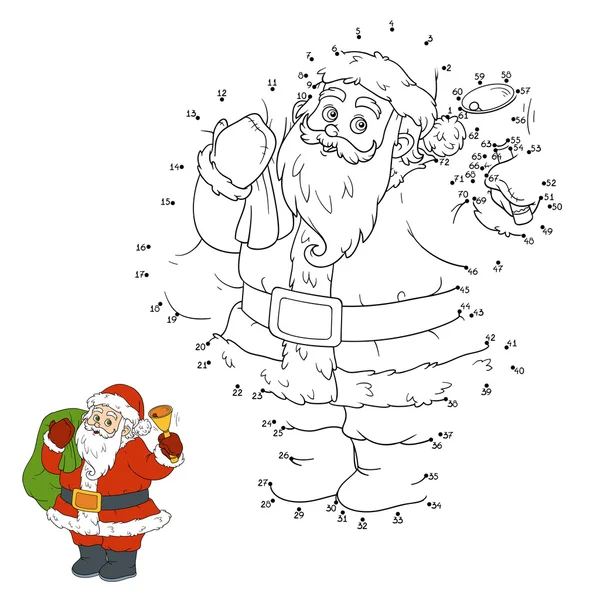 Numbers game for children: Santa Claus — Stock Vector