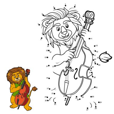 Sayı oyunu çocuklar için: Aslan ve çello