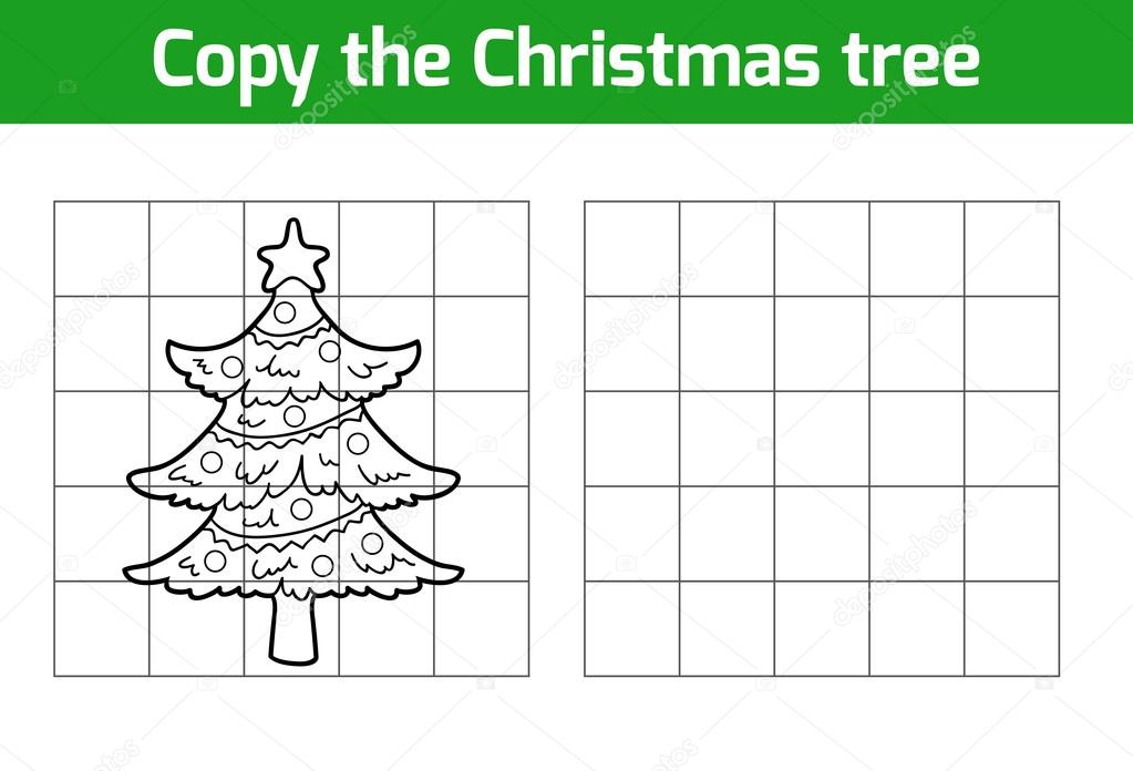 Copy the picture: Christmas tree
