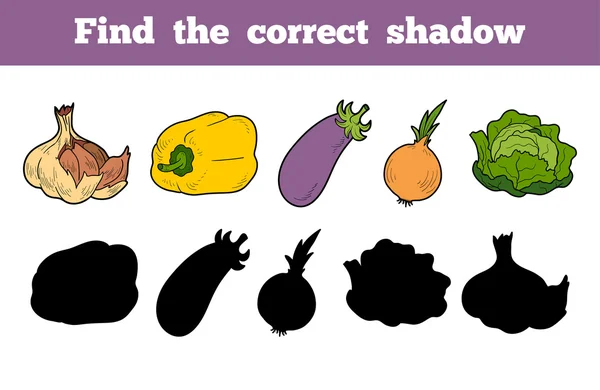 Encontrar la sombra correcta (verduras ) — Vector de stock