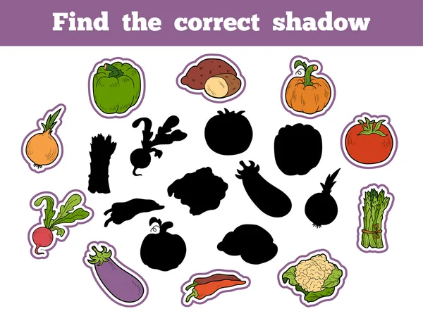 Encontrar la sombra correcta (verduras ) — Vector de stock