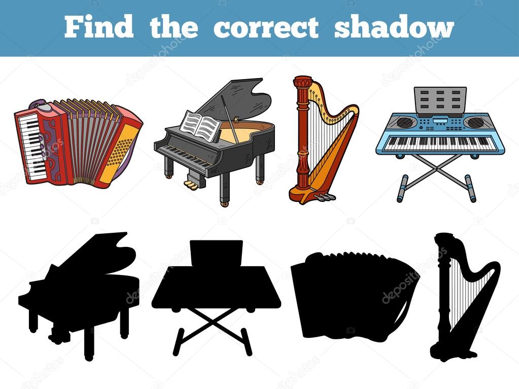 Find the correct shadow (musical instruments)