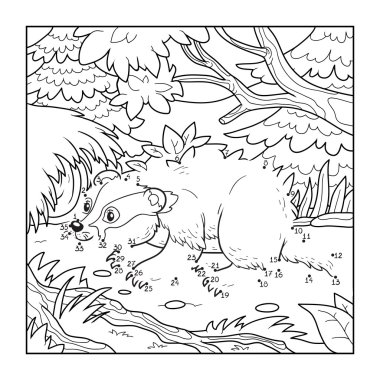 Çocuklar (porsuk ve arka plan için numaraları oyun)