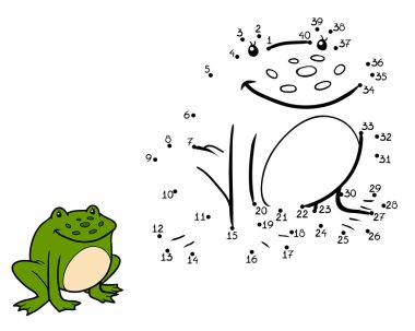 Sayı oyunu, çocuklar için (kurbağa oyunu)