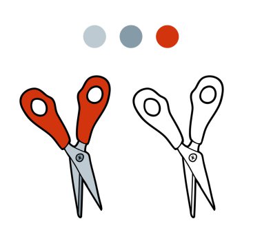 (Makas çocuklar için boyama kitabı)