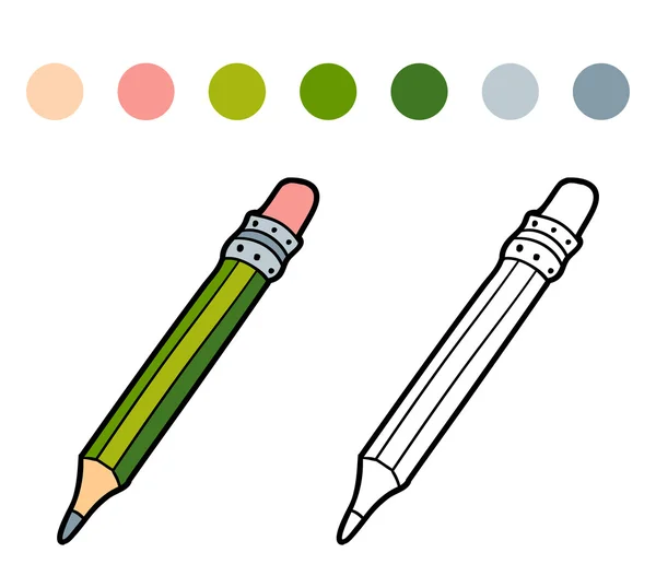 图画书的儿童 (彩色铅笔) — 图库矢量图片
