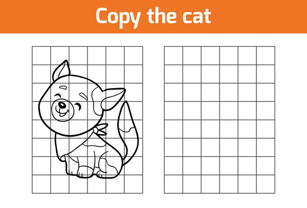 Copiar la imagen (gato ) — Vector de stock