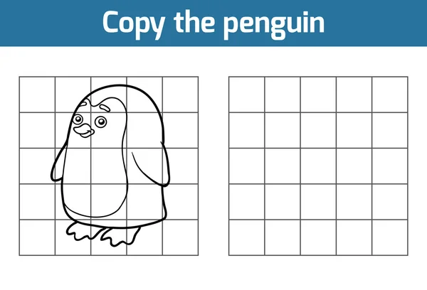 Copiar la imagen (pingüino ) — Vector de stock