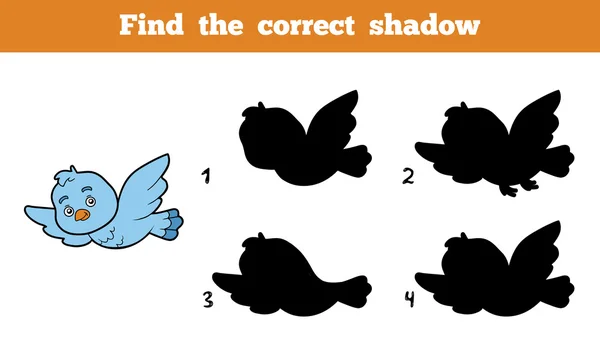 Encontrar la sombra correcta (pájaro ) — Archivo Imágenes Vectoriales