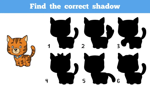 Encontrar la sombra correcta (gato ) — Vector de stock