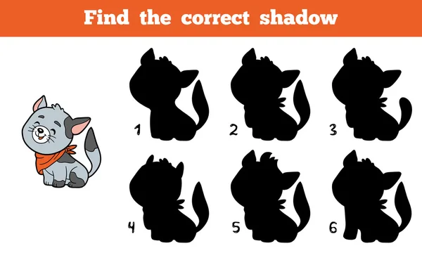 Trouver l'ombre correcte (chat ) — Image vectorielle