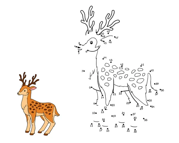 儿童 (鹿的数字游戏) — 图库矢量图片