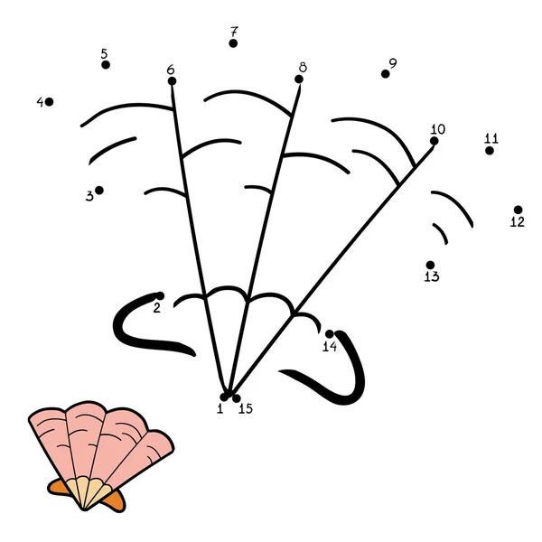 Čísla hra pro děti (shell) — Stockový vektor