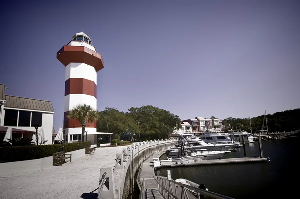 Phare de Harbour Town - Hilton Head, SC Photo De Stock