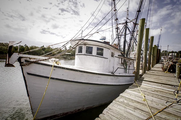 Barcos de camarão — Fotografia de Stock