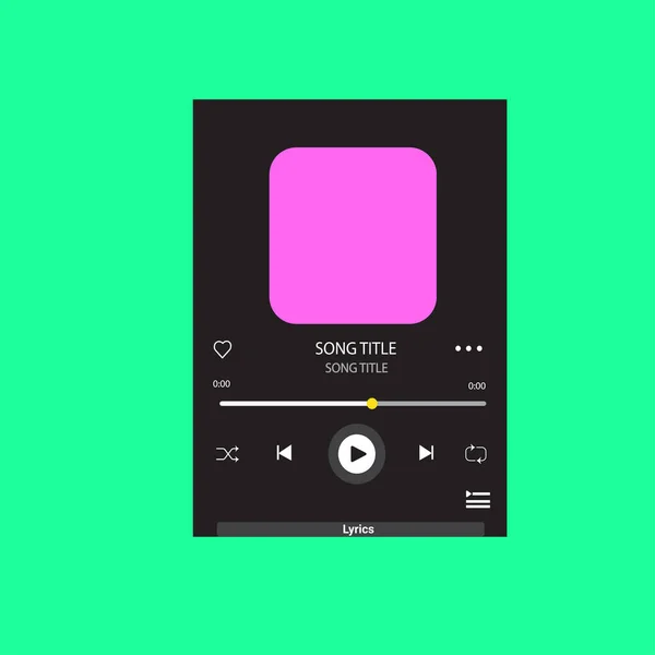 Vorlage Musik Player Für Das Handy Spotify Vorlage — Stockvektor