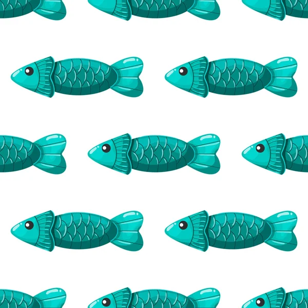 Seamless pattern with fish