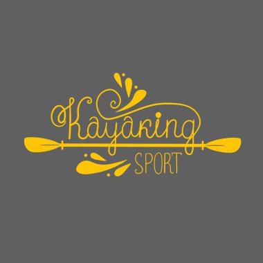 kayaking background with lettering