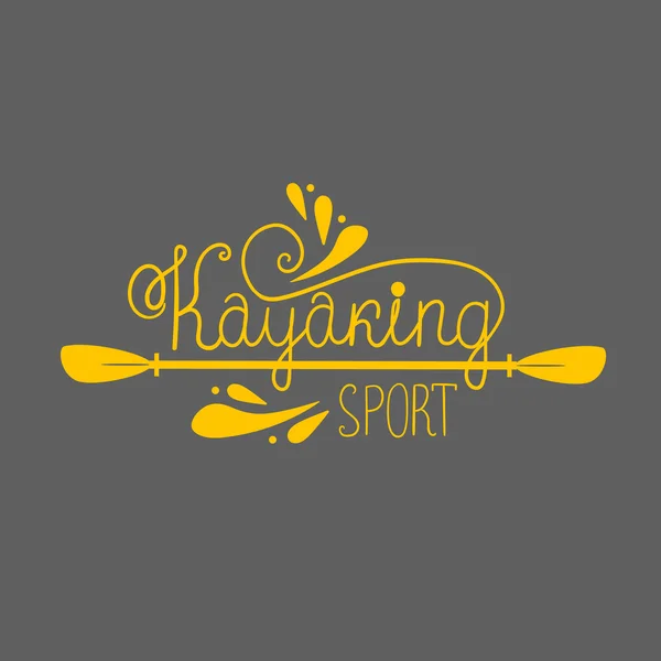 kayaking background with lettering