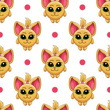 Çizgi film kedisiyle kusursuz desen