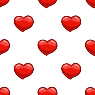 Çizgi film kalp ile Seamless Modeli