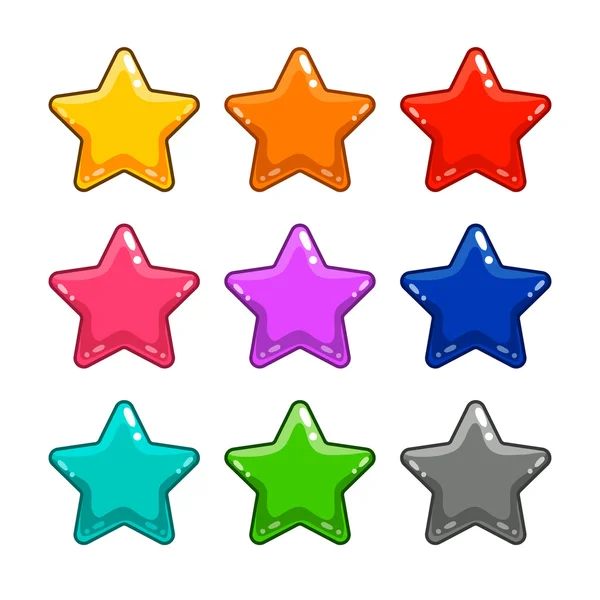 Estrela colorida isolada em branco — Vetor de Stock