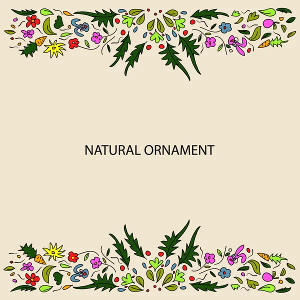 Carte ornement naturel — Image vectorielle