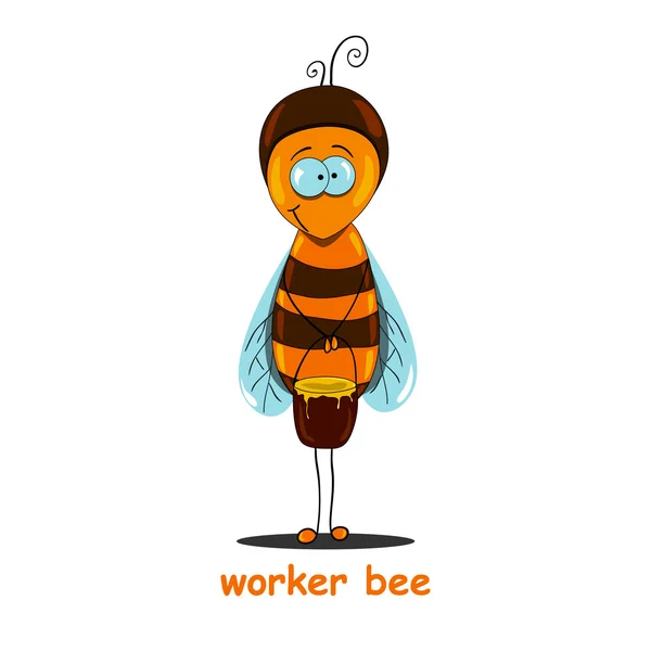 Abeille ouvrière — Image vectorielle