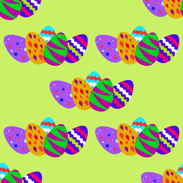 Seamless pattern with colorful Easter eggs — Stock Vector