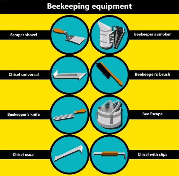 Инструменты пчеловод — стоковый вектор