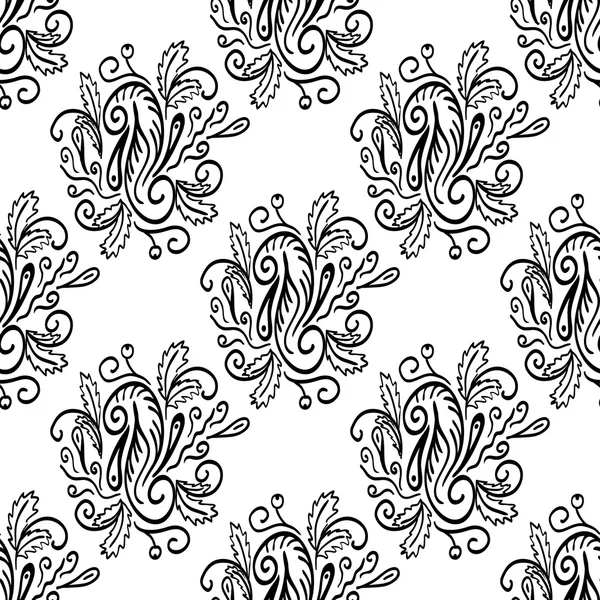 Seamless pattern with natural ornament — Stock Vector