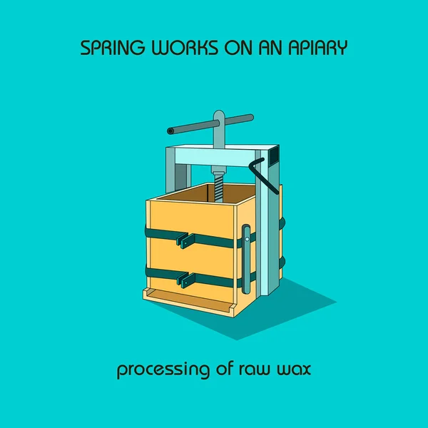 Transformación de cera cruda (trabajos de primavera ) — Archivo Imágenes Vectoriales