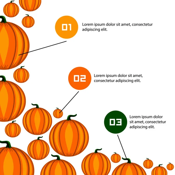 Infográficos com abóbora — Vetor de Stock