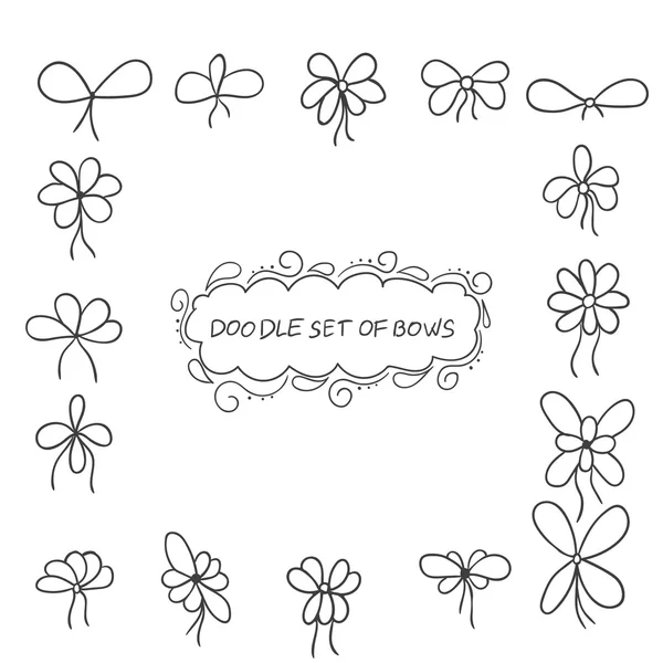 Doodle uppsättning rosetter — Stock vektor