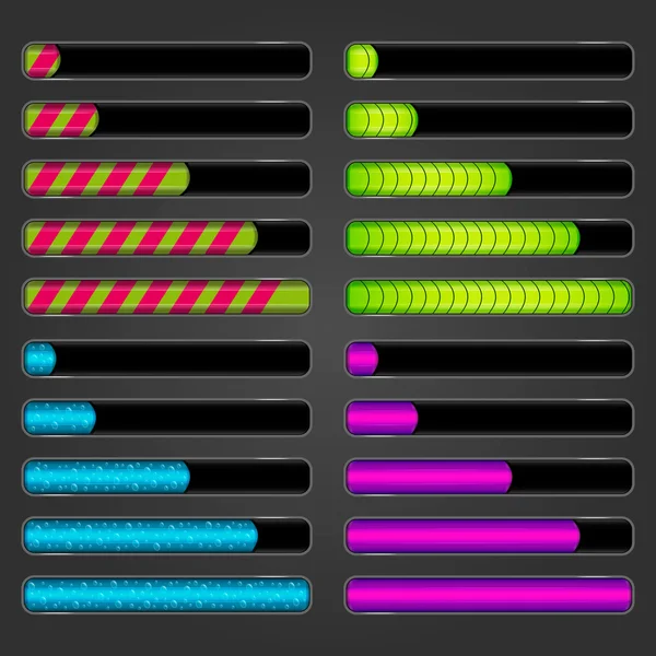 Jeu de téléchargeur de barres — Image vectorielle