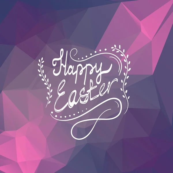 Card with Happy Easter lettering-3 — Stock Vector