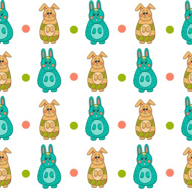 Paskalya bunny-10 ile Seamless Modeli