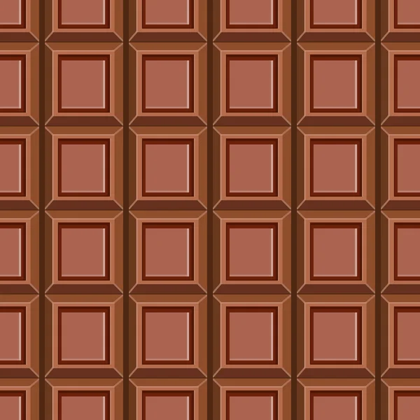 초콜릿 텍스처와 완벽 한 패턴 — 스톡 벡터