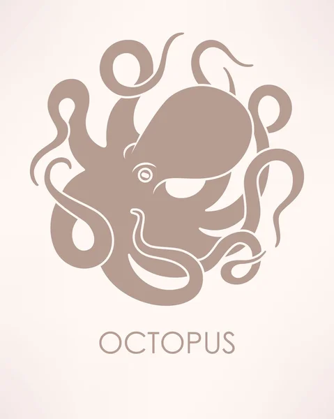 Vector octopus sillhouette — Stockvector