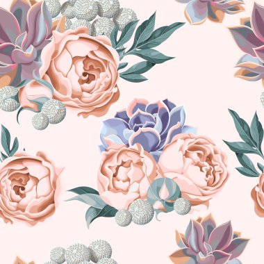 Dikişsiz etli ve Şakayık güller