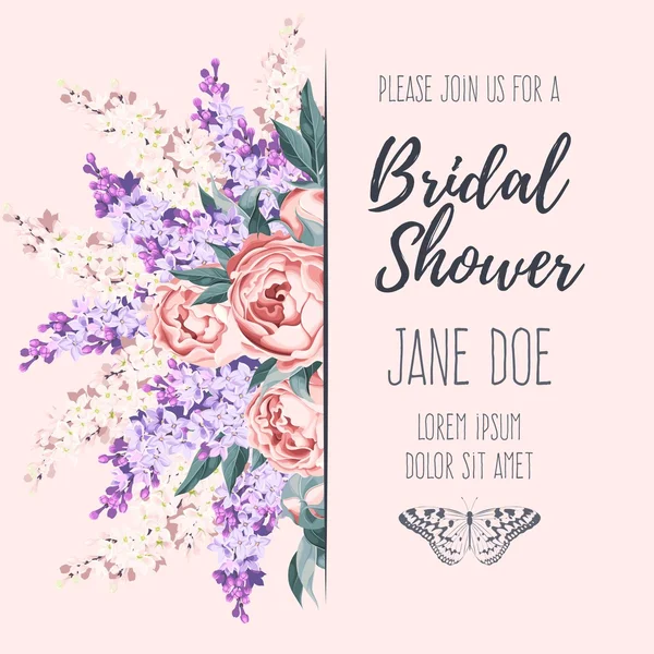 Invitation de douche nuptiale — Image vectorielle