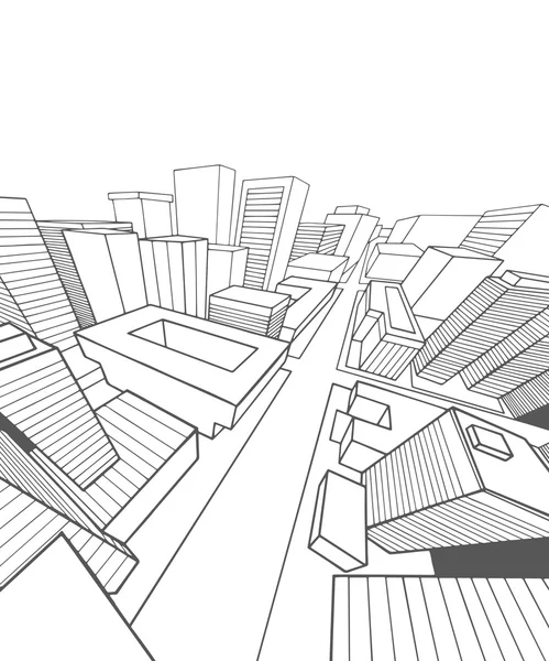 Illustration du paysage urbain — Image vectorielle