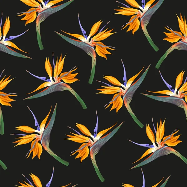 Jungle bloemen naadloze — Stockvector